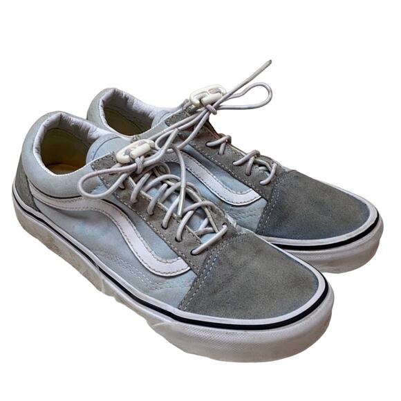 Vans Light Blue Suede Canvas Skate Shoes M5 W6.5 - Picture 1 of 10